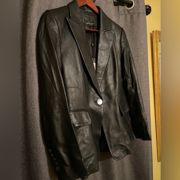 Black leather blazer by Kori Halperin - Picture 2 of 6